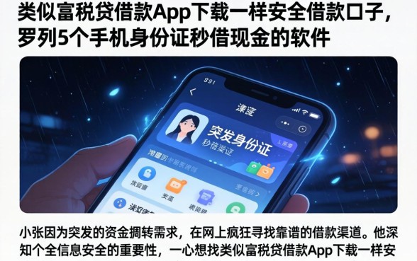 类似富税贷借款app下载一样安全的借款口子，罗列5个手机身份证秒借现金的软件