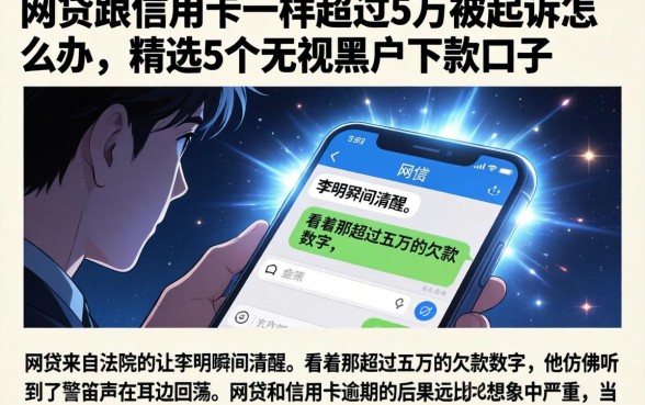 网贷跟信用卡一样超过5万被起诉怎么办，精选5个无视黑户下款口子