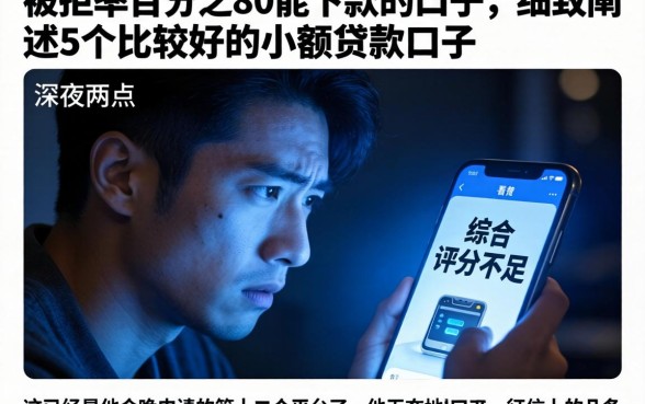 被拒率百分之80能下款的口子，细致阐述5个比较好的小额贷款口子