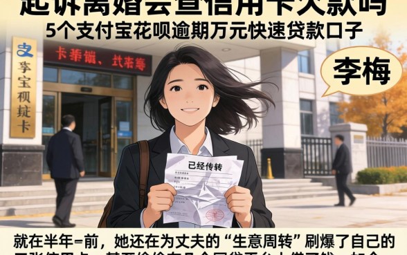 起诉离婚会查信用卡欠款吗，整合5个支付宝花呗逾期万元快速贷款口子
