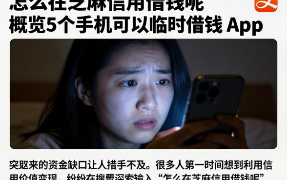 怎么在芝麻信用借钱呢，概览5个手机可以临时借钱的app