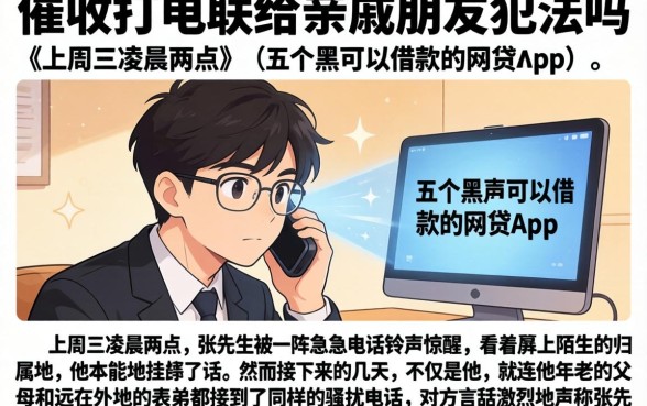 催收打电联给亲戚朋友犯法吗，详细阐述五个黑户可以借款的网贷app