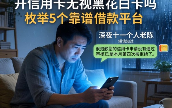 开信用卡无视黑花白卡吗，枚举5个靠谱的借款平台