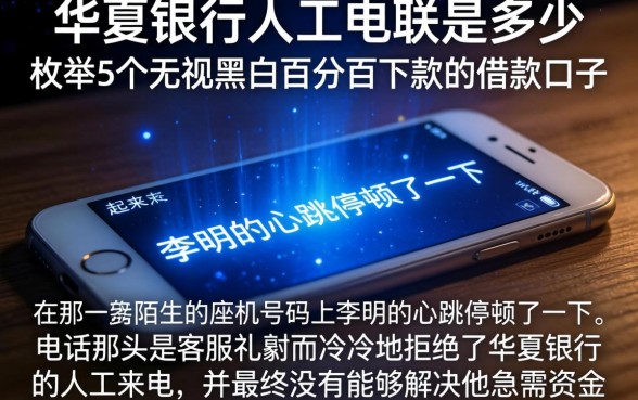 华夏银行人工电联是多少，枚举5个无视黑白百分百下款的借款口子