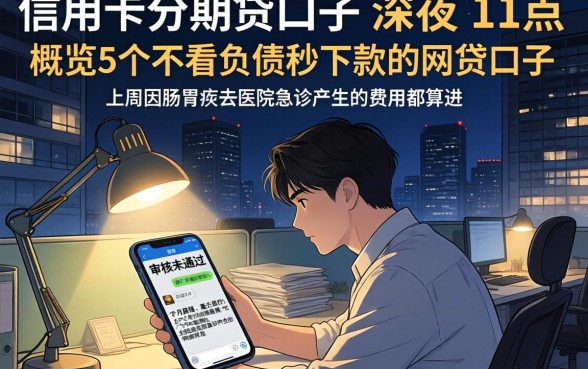 信用卡分期贷口子，概览5个不看负债秒下款的网贷口子