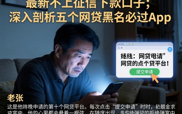 最新不上征信的下款口子，深入剖析五个网贷黑户必过app