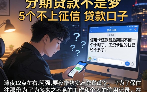 分期贷款不是梦,概括5个不上征信的贷款口子