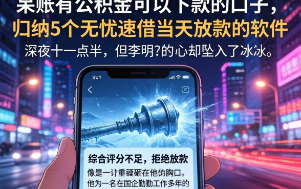 呆账有公积金可以下款的口子，归纳5个无忧速借当天放款的软件