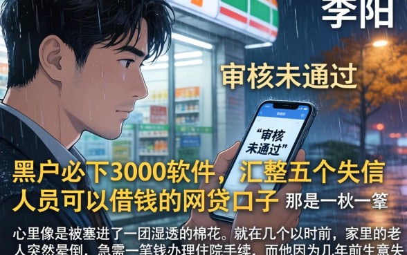 黑户必下3000软件，汇整五个失信人员可以借钱的网贷口子