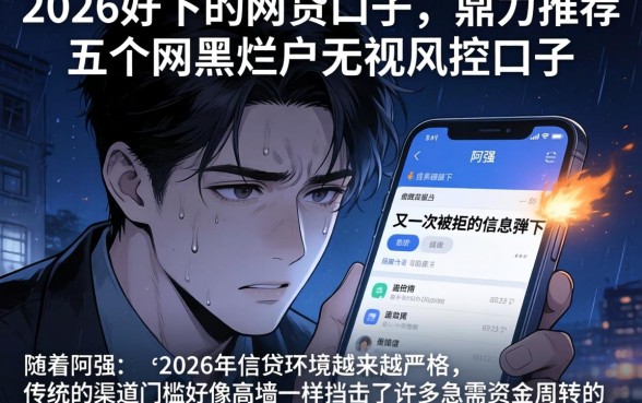 2026好下的网贷口子，鼎力推荐五个网黑烂户无视风控口子