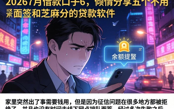 20267月借款口子6，倾情分享五个不用面签和芝麻分的贷款软件