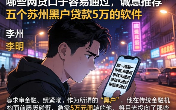 哪些网贷口子容易通过，诚意推荐五个苏州黑户贷款5万的软件