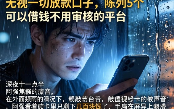 无视一切放款口子，陈列5个可以借钱不用审核的平台