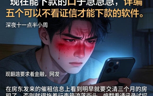 现在能下款的口子急急急，详尽说明五个可以不看征信就能下款的软件