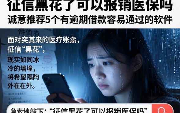 征信黑花了可以报销医保吗，诚意推荐5个有逾期借款容易通过的软件