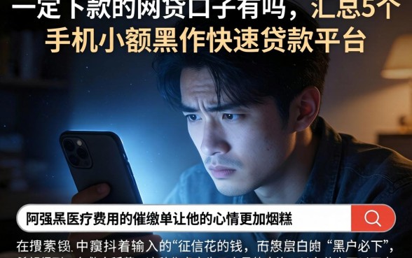 一定下款的网贷口子有吗，汇总5个手机小额黑户快速贷款平台