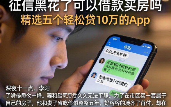 征信黑花了可以借款买房吗，精选五个轻松贷10万的app
