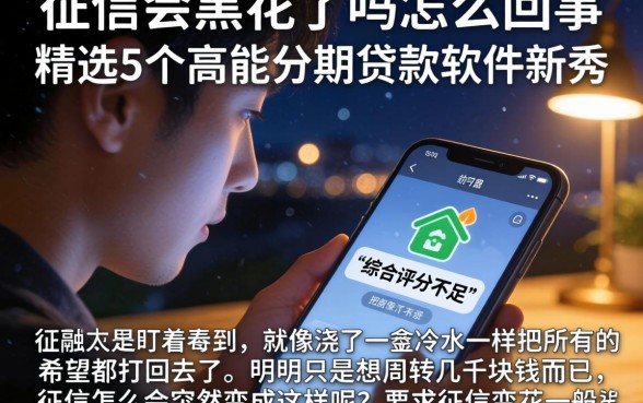 征信会黑花了吗怎么回事，精选5个高能分期贷款软件新秀