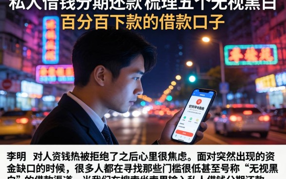 私人借钱分期还款，梳理五个无视黑白百分百下款的借款口子