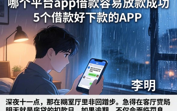 哪个平台的app借款容易放款成功，概括5个借款好下款的app
