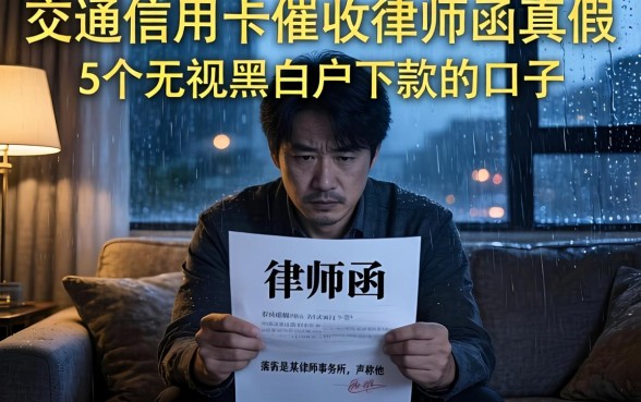 交通信用卡催收律师函真假，罗列5个无视黑白户下款的口子