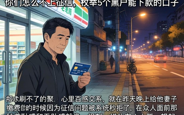你们怎么不上征信，枚举5个黑户能下款的口子