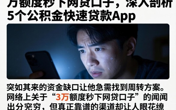 3万额度秒下网贷口子，深入剖析5个公积金快速贷款app