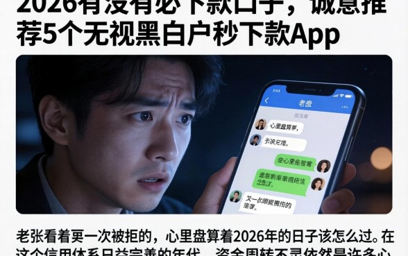 2026有没有必下款的口子，诚意推荐5个无视黑白户秒下款app