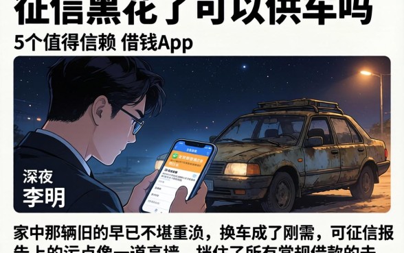 征信黑花了可以供车吗，详细阐述5个值得信赖的借钱app