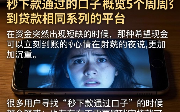 秒下款通过的口子,概览5个周周到贷款相同系列的平台