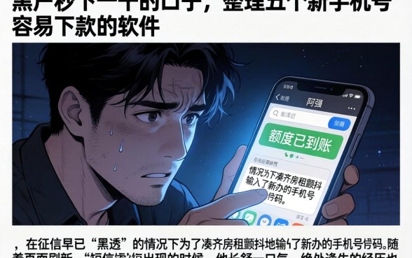 黑户秒下一千的口子，整理五个新手机号容易下款的软件