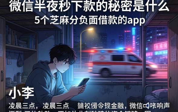 微信半夜秒下款的秘密是什么，概括5个芝麻分负面借款的app