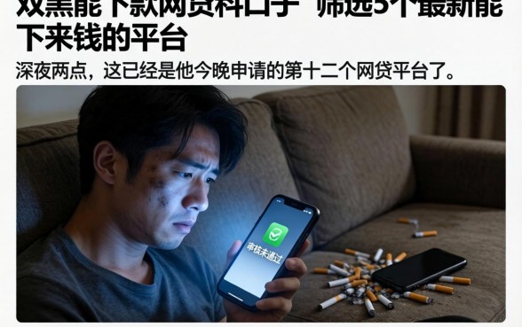 双黑能下款网贷的口子，筛选5个最新能下来钱的平台