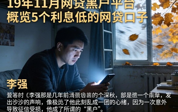 19年11月网贷黑户平台，概览5个利息低的网贷口子