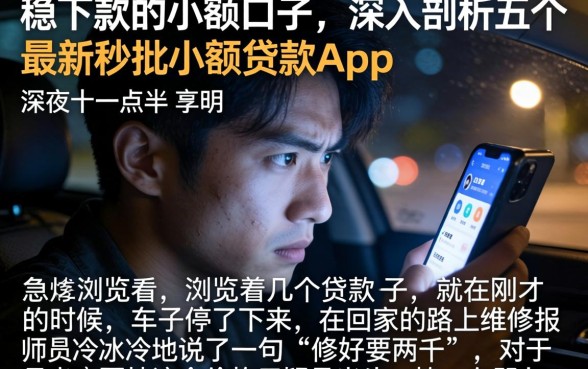 稳下款的小额口子，深入剖析五个最新秒批小额贷款app