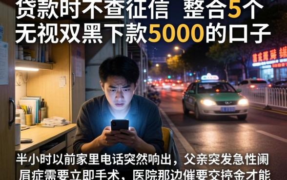 贷款时不查征信，整合5个无视双黑下款5000的口子