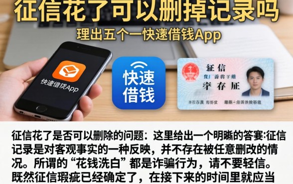 征信花了可以删掉记录吗，理出五个手机和身份证快速借钱app