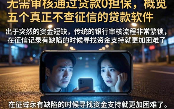 无需审核通过贷款0担保，概览五个真正不查征信的贷款软件