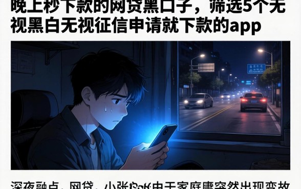 晚上秒下款的网贷黑口子，筛选5个无视黑白无视征信申请就下款的app