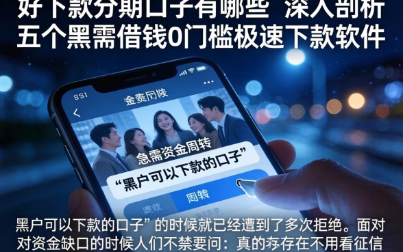 好下款的分期口子有哪些，深入剖析五个黑户借钱0门槛极速下款软件