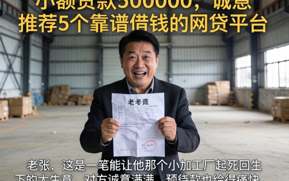 小额贷款500000，诚意推荐5个靠谱借钱的网贷平台