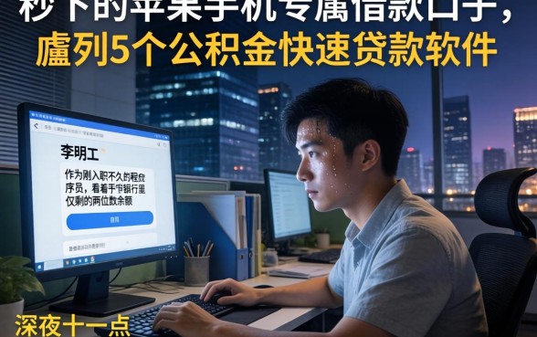 秒下的苹果手机专属借款口子，胪列5个公积金快速贷款软件