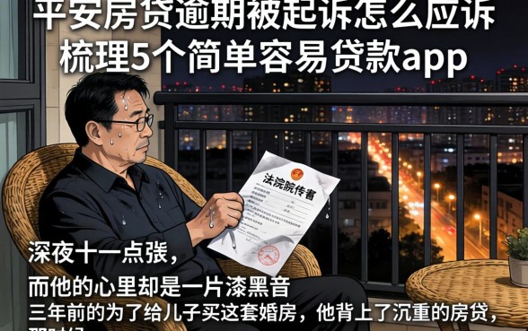 平安房贷逾期被起诉怎么应诉，梳理5个简单容易贷款app