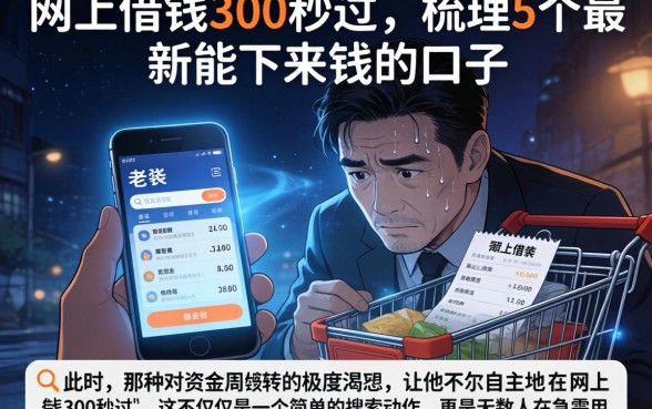 网上借钱300秒过，梳理5个最新能下来钱的口子