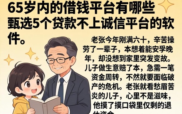 65岁内的借钱平台有哪些，甄选5个贷款不上诚信平台的软件