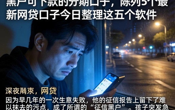 黑户可下款的分期口子，陈列5个最新网贷口子今日整理这五个软件