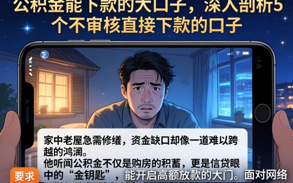 公积金能下款的大口子，深入剖析5个不审核直接下款的口子