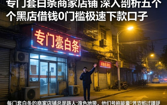 专门套白条的商家店铺，深入剖析五个黑户借钱0门槛极速下款口子