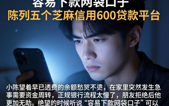 容易下款网袋口子，陈列五个芝麻信用600贷款平台