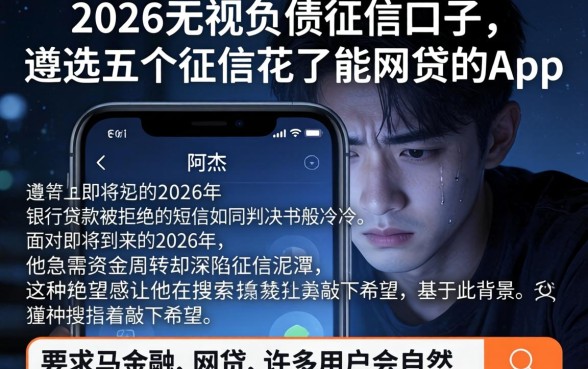 2026无视负债征信口子，遴选五个征信花了能网贷的app